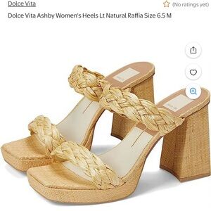 Dolce Vita Ashby Women’s Heels Lt. Natural Raffia - 7